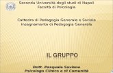 Seconda Università degli studi di Napoli Facoltà di Psicologia Cattedra di Pedagogia Generale e Sociale Insegnamento di Pedagogia Generale Dott. Pasquale.