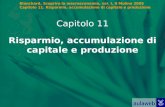Blanchard, Scoprire la macroeconomia, vol. I, Il Mulino 2005 Capitolo 11. Risparmio, accumulazione di capitale e produzione Capitolo 11 Risparmio, accumulazione.
