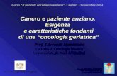 Corso Il paziente oncologico anziano, Cagliari 13 novembre 2004 Cancro e paziente anziano. Esigenza e caratteristiche fondanti di una oncologia geriatrica.