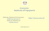 Economia Applicata allIngegneria Dott.ing. Massimo Di Francesco mdifrance@unica.it Dott.ssa Michela Lai mlai@unica.it  Esercitazione.