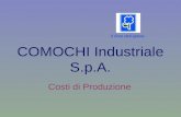 COMOCHI Industriale S.p.A. Costi di Produzione Il fiore delligiene.