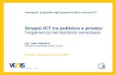 Sinapsi ICT tra pubblico e privato: lesperienza nel territorio veneziano Seminario: la Qualità negli acquisti di beni e servizi ICT Venezia - Marghera,