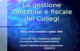 La gestione contabile e fiscale dei Collegi Abano Terme settembre / ottobre 2006 A cura del Dott. Camisasca Adalberto (consulente, dottore commercialista)