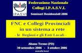 Federazione Nazionale Collegi I.P.A.S.V.I. Federazione Nazionale Collegi I.P.A.S.V.I. Abano Terme (PD) 30 settembre 2006 - 3 ottobre 2006 marcello bozzi.