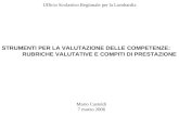 Mario Castoldi 7 marzo 2006 Ufficio Scolastico Regionale per la Lombardia STRUMENTI PER LA VALUTAZIONE DELLE COMPETENZE: RUBRICHE VALUTATIVE E COMPITI.