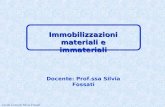 Docente: Prof.ssa Silvia Fossati Lucidi a cura di Silvia Fossati Immobilizzazioni materiali e immateriali.