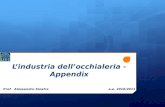 Lindustria dellocchialeria - Appendix Prof. Alessandro Sinatra a.a. 2010/2011.