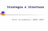 1 Strategia e Struttura Anno Accademico 2006-2007.