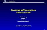 GENERICS Italia 1 Economia dellInnovazione Definizioni e modelli Vito Marcolongo Direttore Evidenze srl vito.marcolongo@evidenze.it Castellanza, 18 ottobre.