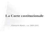 La Corte costituzionale Giancarlo Rando - a.a. 2009-2010.