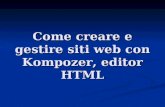 Come creare e gestire siti web con Kompozer, editor HTML.