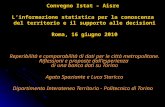 Convegno Istat – Aisre Linformazione statistica per la conoscenza del territorio e il supporto alle decisioni Roma, 16 giugno 2010 Reperibilità e comparabilità