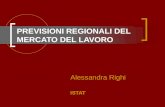 PREVISIONI REGIONALI DEL MERCATO DEL LAVORO Alessandra Righi ISTAT.