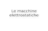Le macchine elettrostatiche. Introduzione allelettrostatica Per elettrostatica si intende quella branca della fisica che ha per oggetto i fenomeni elettrici.