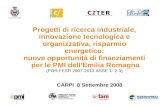 CARPI, 8 Settembre 2008 Progetti di ricerca industriale, innovazione tecnologica e organizzativa, risparmio energetico: nuove opportunit  di finanziamenti