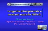 Ecografia intraoperatoria e resezioni epatiche difficili Alessandro Ferrero Ospedale Mauriziano Umberto I – Torino Dir.: Lorenzo Capussotti.