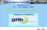 Montecatini 25 – 28 Maggio 2005 Dati Gruppo Italiano LapBand ® & BIB ®  Francesco Furbetta.