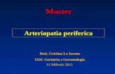 Arteriopatia periferica Master Dott. Cristina Lo Iacono UOC Geriatria e Gerontologia 11 febbraio 2011.