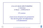 1 CPS - Corso di studi in Informatica 2004-2005 - II parte: Statistica Corso di Calcolo delle Probabilità e Statistica II Parte – STATISTICA VI Lezione.