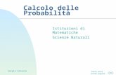 Torna alla prima pagina Sergio Console Calcolo delle Probabilità Istituzioni di Matematiche Scienze Naturali.