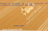 Iniziative di prevenzione nel comparto agroforestale del Coordinamento delle Regioni e Province Autonome di Marco Masi Roma, 25 Settembre 2008.