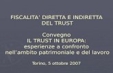 FISCALITA DIRETTA E INDIRETTA DEL TRUST Convegno IL TRUST IN EUROPA: esperienze a confronto nellambito patrimoniale e del lavoro Torino, 5 ottobre 2007.