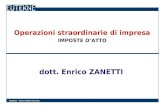 Eutekne – Tutti i diritti riservati Operazioni straordinarie di impresa IMPOSTE DATTO dott. Enrico ZANETTI.