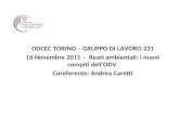 ODCEC TORINO – GRUPPO DI LAVORO 231 16 Novembre 2011 - Reati ambientali: i nuovi compiti dellODV Coreferente: Andrea Caretti.