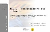 1 Ottobre-novembre 2010 OIC e IAS/IFRS IAS 1 - Presentazione del bilancio Esempi principalmente tratti dai bilanci del Gruppo IRIDE e del Gruppo FIAT Prof.ssa.