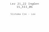 Lez 21_22 IngGen 15_XII_06 Sistema Cre - Lox. A cosa serve come si applica Da un sistema procariotico ad uno eucariotico Attuare o far avvenire la ricombinazione.