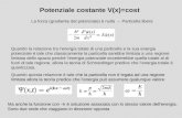Potenziale costante V(x)=cost La forza (gradiente del potenziale) ¨ nulla Particella libera Quando la relazione tra lenergia totale di una particella e