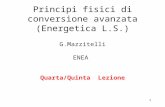 1 Principi fisici di conversione avanzata (Energetica L.S.) G.Mazzitelli ENEA Quarta/Quinta Lezione.