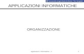 Applicazioni informatiche - 41 ORGANIZZAZIONE APPLICAZIONI INFORMATICHE.