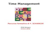 Time Management Percorso formativo di F. SCHIANCHI IFOA Bologna 15/16.3.2010.