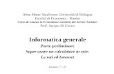 Alma Mater Studiorum Università di Bologna Facoltà di Economia - Rimini Corso di Laurea in Economia e Gestione dei Servizi Turistici Prof. Jacopo Di Cocco.