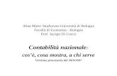 Alma Mater Studiorum Università di Bologna Facoltà di Economia - Bologna Prof. Jacopo Di Cocco Contabilità nazionale : cosè, cosa mostra, a chi serve Versione.