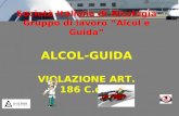 Società Italiana di Alcologia Gruppo di lavoro Alcol e Guida ALCOL-GUIDA VIOLAZIONE ART. 186 C.d.S.