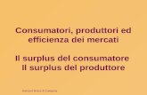 Harcourt Brace & Company Consumatori, produttori ed efficienza dei mercati Il surplus del consumatore Il surplus del produttore.