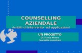 COUNSELLING AZIENDALE Ambiti di intervento ed applicazioni UN PROGETTO Dr. Franca Minore Counsellor-consultant.
