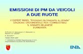 EMISSIONI DI PM DA VEICOLI A DUE RUOTE X EXPERT PANEL Emissioni da trasporto su strada STAZIONE SPERIMENTALE PER I COMBUSTIBILI S. DONATO MILANESE 21/06/2005.