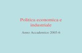 Politica economica e industriale Anno Accademico 2005-6.