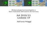 Biotecnologie Farmacologiche e Basi molecolari dellazione del farmaco AA 2010/11 Lezione 19 Adriana Maggi.