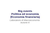 Big events Politica ed economia (Economia finanziaria) Laboratorio di Macroeconomia lezione 6.
