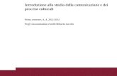 Introduzione allo studio della comunicazione e dei processi culturali Primo semestre, A. A. 2011/2012 Proff. Giovambattista Fatelli/Mihaela Gavrila.