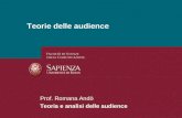 26/01/2014 Perchè studiare i media? Pagina 1 Teorie delle audience Prof. Romana Andò Teoria e analisi delle audience.