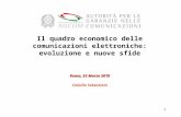 1 Il quadro economico delle comunicazioni elettroniche: evoluzione e nuove sfide Roma, 23 Marzo 2010 Camilla Sebastiani.