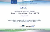 Seminario di avvio del progetto Peer Review in RETE 6 giugno 2012 Obiettivi, Modalità organizzative delle visite di Revisione tra Pari RTI Francesca Di.