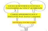 Sistema escretore1 LICEO SCIENTIFICO STATALE LEONARDO da VINCI di FIRENZE CORSO SPERIMENTALE F DOCENTE Prof. Enrico Campolmi SISTEMA ESCRETORE.