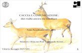 Vittorio Taveggia 302571/95 Anno Accademico 2005- 2006 Relatore: Chiar.mo Prof. Giampaolo Azzoni 1 CACCIA E COMUNICAZIONE: due realtà ancora da conciliare.