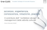 Accesso, esperienza, conoscenza, relazione, piacere Il contributo dell exhibition design al management delle attività culturali Enrico Viceconte 3/7/2007.